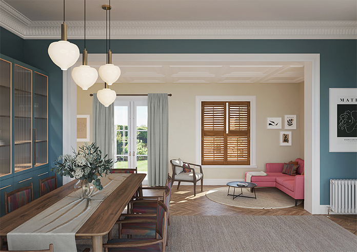 Kensington, Antique Cherry - Tier on Tier Plantation Shutter - Image 8